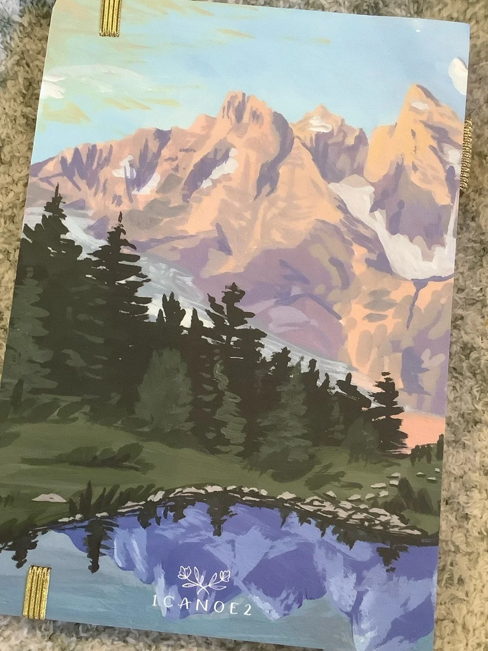 Scenic Mountain & Bison Lined Travel Vacation Camping Journal NWT 160pgs